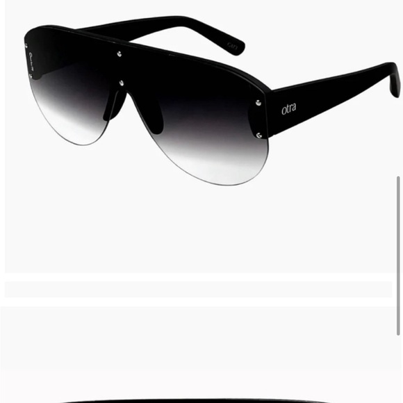 otra rio black fade oversized shield retro statement sunglasses eyewear NEW - Picture 7 of 7